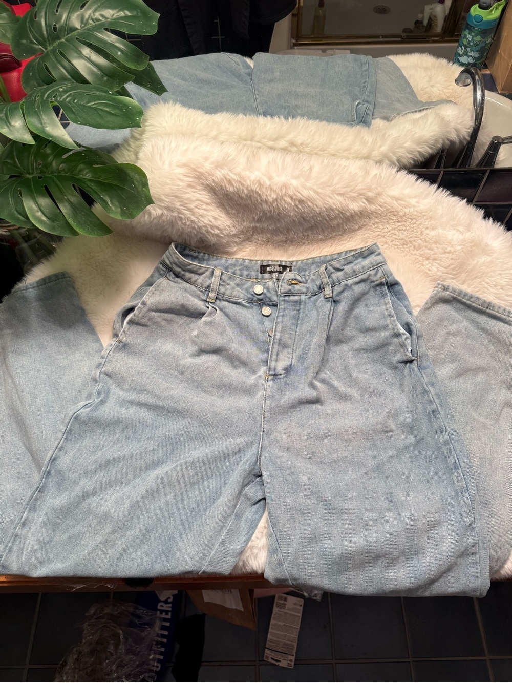 Missguided Light Blue Boyfriend Jeans
